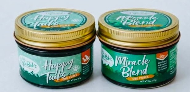 Miracle Blend and Happy Tails jars